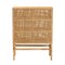 Baxton Studio Vivan Modern Bohemian Natural Brown Rattan and Mahogany Wood 3-Shelf Storage Cabinet 228-13134-ZORO - alternate 6